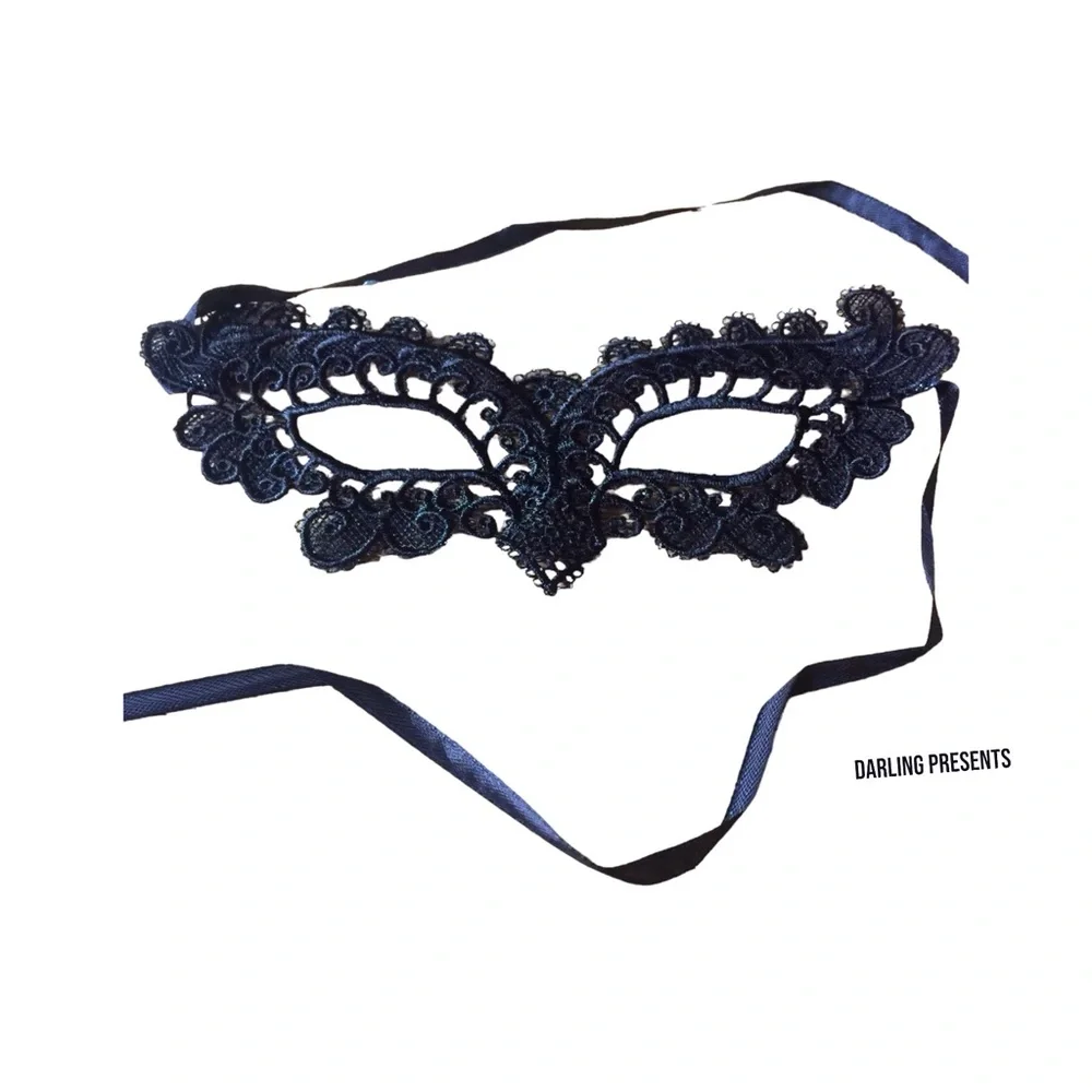 Lace Masquerade Ball Face Mask Unisex Color Black